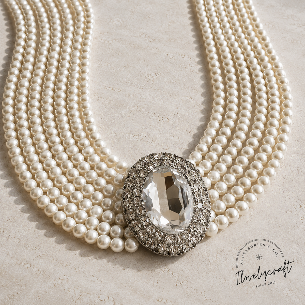 LISA Pearl Choker Elegant Bridal Statement Jewelry