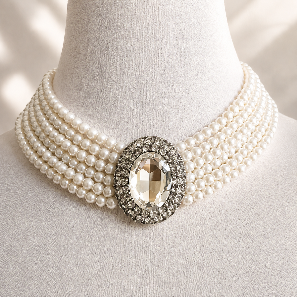 LISA Pearl Choker Elegant Bridal Statement Jewelry