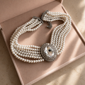 LISA Pearl Choker Elegant Bridal Statement Jewelry