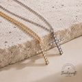 Dainty Gold Plated Stainless Steel Cross Necklace