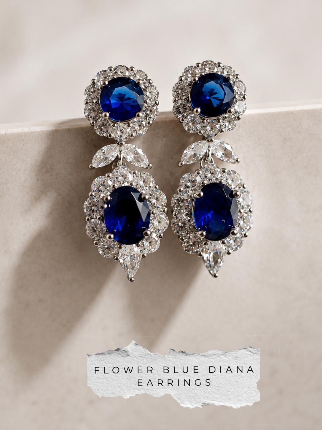 Princess Diana Blue Sapphire Pearl Choker Necklace